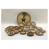 1960S BUTTERFLY TRAY WITH COASTERS