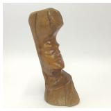 VTG HANDCARVED HAWAIIAN WOOD FEMALE BUST