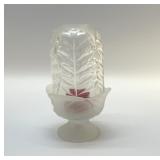 1960ï¿½s VIKING GLASS FAIRY LAMP CABBAGE LEAF