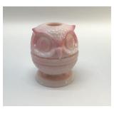FENTON 1960S OWL FAIRY LAMP ROSALENE PINK