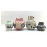 NATIVE AMERICAN SOUTHWEST POTTERY 4PCS