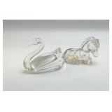 HORSE AND SWAN PAPERWEIGHTS