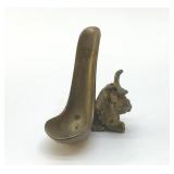 BRASS SCOTTY DOG PIPE HOLDER 3"