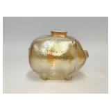 VTG MARIGOLD CARNIVAL GLASS PIGGY BANK