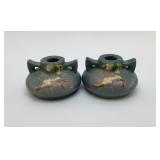 ANTIQUE ROSEVILLE SNOWBERRY CANDLESTICKS