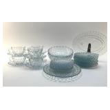 1930S ANCHOR HOCKING, BLUE BUBBLE GLASSWARE