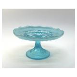 FENTON, TOKYO BLUE OPAL GLASS CUPCAKE STAND