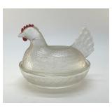 1960S INDIANA GLASS HEN ON A NEST