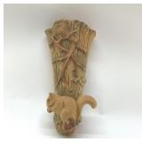 1920S WELLER WOODCRAFT SQUIRREL WALL POCKET