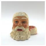 1940S CHALKWARE SANTA CANDLE HOLDER