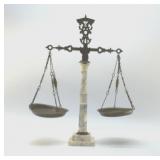 ANTIQUE MARBLE BALANCE SCALES