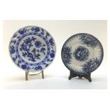FLOW BLUE PLATE, BOWL 9"