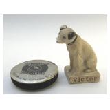 ANTIQUE RCA VICTOR STATUE & RECORD CLEANER