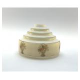 ANTIQUE OIL LAMP PORCELAIN SHADE