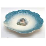 1890 FRENCH POTTERY PORTRAIT PLATE