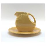 VTG YELLOW, FIESTA PLATE, PITCHER 6"