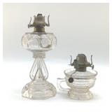 ANTIQUE OIL LAMP PAIR