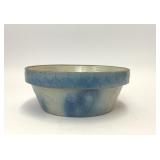ANTIQUE BLUE SALT GLAZE APRICOT HONEYCOMB BOWL