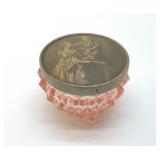PINK DEPRESSION GLASS DRESSER BOX