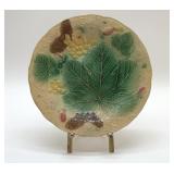1865 ENGLISH MAJOLICA LEAF PLATE 9"
