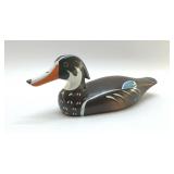 WOOD DUCK DRAKE DECOY CARVED 13"