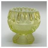 NORTHWOOD URANIUM BUTTON & PANEL ROSE BOWL