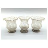 ANTIQUE STERLING SILVER BASE TOOTHPICK HOLDERS