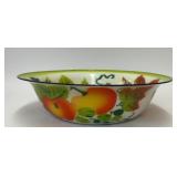 1950s ENAMEL WARE METAL FRUIT BASIN BOWL