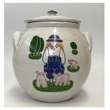 PORTUGUESE POTTERY PIG FARMER COOKIE JAR