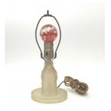 ANTIQUE LE SMITH CIRCUS CLOWN GLASS LAMP