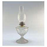 1880S BEVELED PANEL OIL LAMP