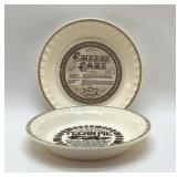 2 VTG PIE PLATES WITH RECIPES
