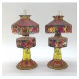 ANTIQUE OIL LAMPS PAIR