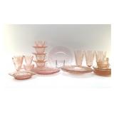 PINK DEPRESSION, GLASS ASSORTMENT