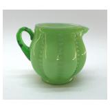 FENTON GREEN CASE MELON PITCHER