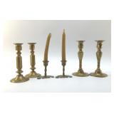 ANTIQUE BRASS CANDLESTICKS