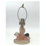 VTG FROSTED RED SQUIRREL LAMP