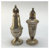STERLING SILVER WEIGHTED SALT SHAKERS, 268.11g