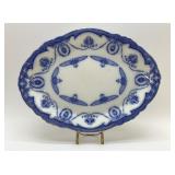 1890 "PARIS" FLOW BLUE ENGLISH PLATTER