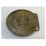 USA 200 YEARS BRASS BELT BUCKLE