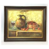 ROBERT L GILLAN GICLEE PRINT STILL LIFE CHERRIES