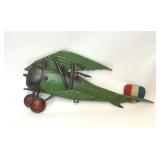 VTG SEXTON CAST IRON GREEN WWI BI-PLANE WALL DECOR