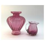 PILGRIM GLASS MELON VASE, SMALL CREAMER