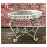 WROUGHT IRON PATIO TABLE COLLAPSIBLE