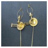 BRASS BEDSIDE WALL LAMPS