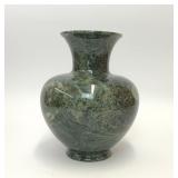 LARGE SOLID GREEN MARBLE VASE