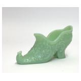 MOSSER GLASS JADEITE SLIPPER SHOE