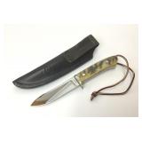 JOHN SARRATT UNUSED CUSTOM FIXED BLADE KNIFE