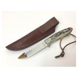 JOHN SARRATT UNUSED CUSTOM FIXED BLADE KNIFE