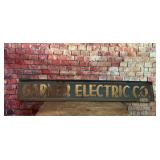 VTG METAL GARNER ELECTRIC CO. ADVERTISING SIGN